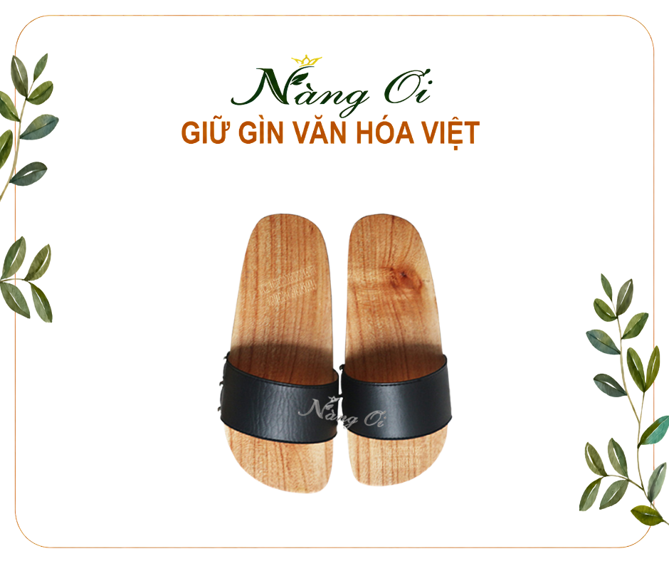 guốc gỗ cao 3cm làm từ gỗ xoan vườn